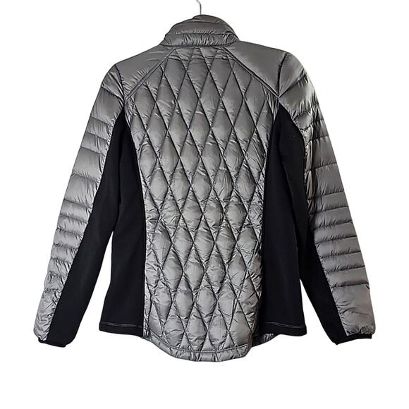 32 Degrees Heat Womens Sz S Gray and Black Down Fill Full Zip Puffer Jacket - Picture 3 of 12